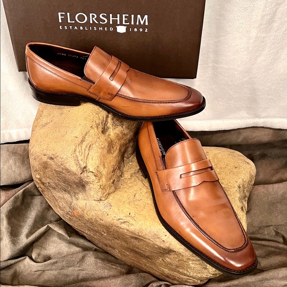 Mens Florsheim Paladino Dress Shoe, Carmel color - Picture 6 of 7